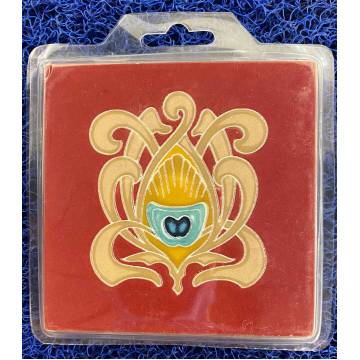 Peacock Red Coasters (Mug)